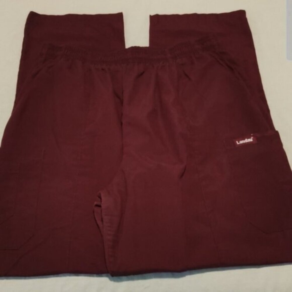 Women's Landau Maroon Hospital Nurse Doctor Medical Hospital Scrub Pants Size XL